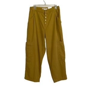 ZARA High Waist Baggy Crop Pant NWT